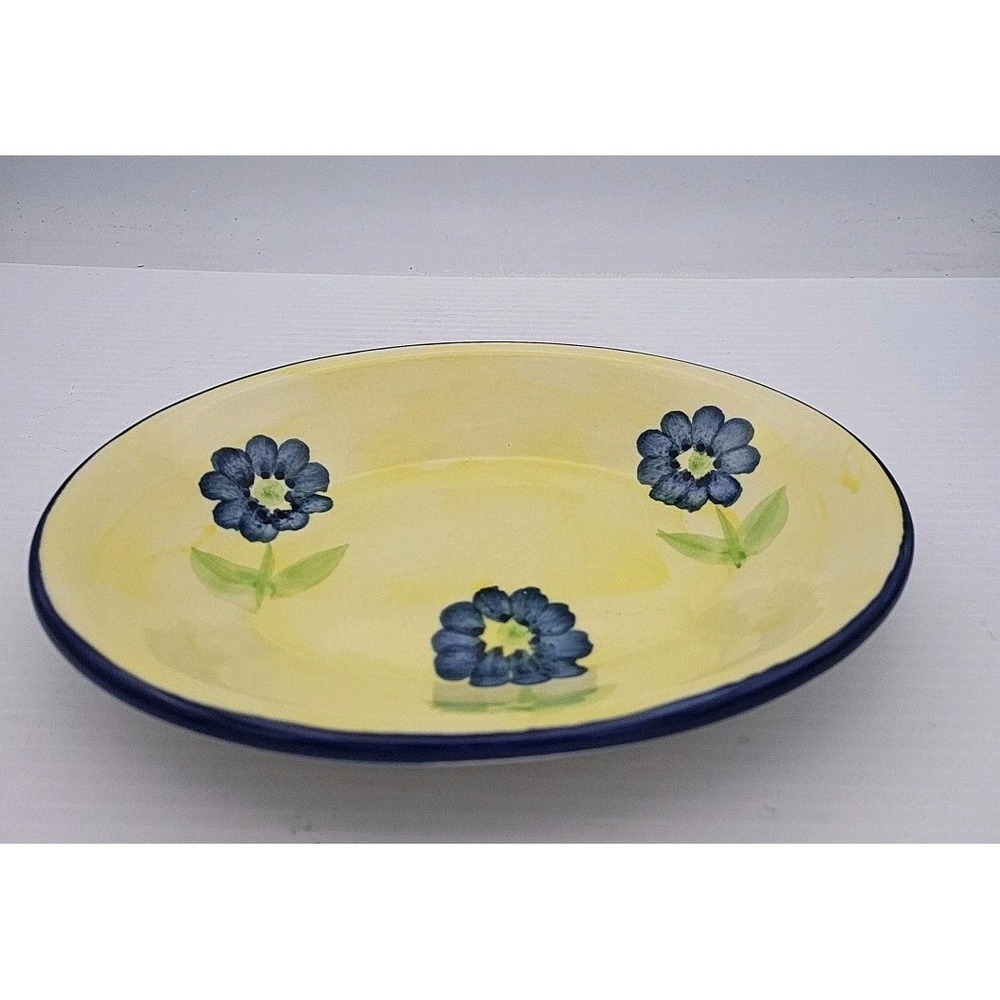 Classic Ceramics Califorina Pantry Yellow with Blue‎ Flowers Mini Platter